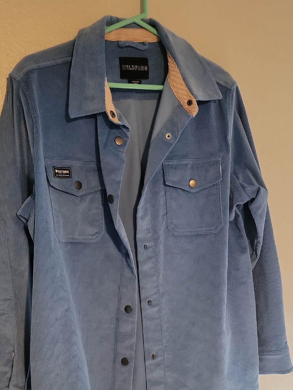 Wildfang Light Blue Corduroy Shirt Jacket